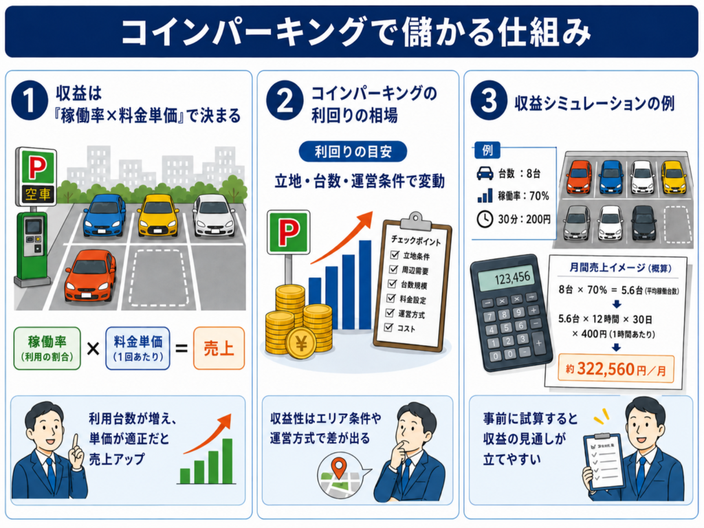 コインパーキングで儲かる仕組み