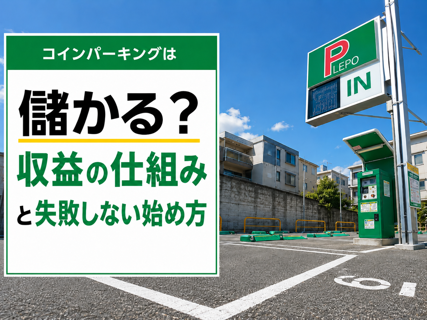 コインパーキング 儲かる